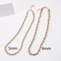 Joolim — collier en acier inoxydable plaqué or 18K, chaîne avec corde creuse rugueuse, bijoux à la mode, vente en gros