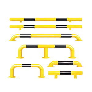 Poteau de sécurité pliable en U rouge pour parking, borne de sécurité durable pour allée et garage - Product Image 3