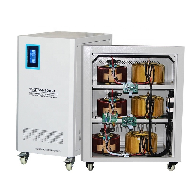 Voltage Stabilizer Avr 10kw 20kw 30kw 50kw 100kw Single Phase Three Phase 220v 380v Servo Motor Automatic Voltage Regulator