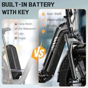 Vélo électrique pliable TST 20"x4.0 avec pneus larges, freins hydrauliques, moteur arrière 750W, batterie lithium 48V15A, autonomie 70km, vélo de ville - Product Image 2