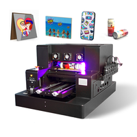 A3 UV con barniz UV impresora DTF con software gratuito para imprimir botella pluma teléfono caso A3 A4 UV impresora plana