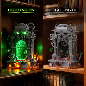 JMBricklayer Set de Bloques de Construcción Portal Oscuro, Puerta Gótica con Calaveras, Luz LED, Puerta de Demonio de Fantasía, 1108 Piezas, Juguete de Construcción para Adultos - Product Image 3