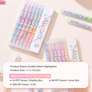 डुअल-टिप मैजिक हाइलाइटर्स सेट-12-रंग फ्लोरोसेंट रंग रंग, अध्ययन के लिए रंग बदलने वाले पेन - Product Image 4