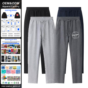 JL0421D OEM pantaloni della tuta in vita semplice elasticizzati di alta qualità pantaloni della tuta impilati personalizzati <span class=keywords><strong>uomo</strong></span> nero Jogger <span class=keywords><strong>uomo</strong></span> - Product Image 1