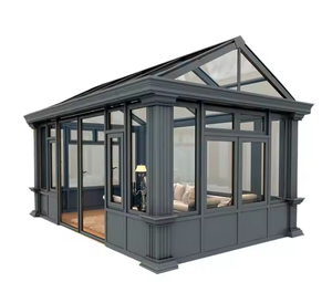 Véranda <span class=keywords><strong>solarium</strong></span> personnalisée en alliage d'aluminium à économie d'énergie nouveau design véranda de jardin d'hiver maisons résidentielles en verre hôtel de plein air - Product Image 4