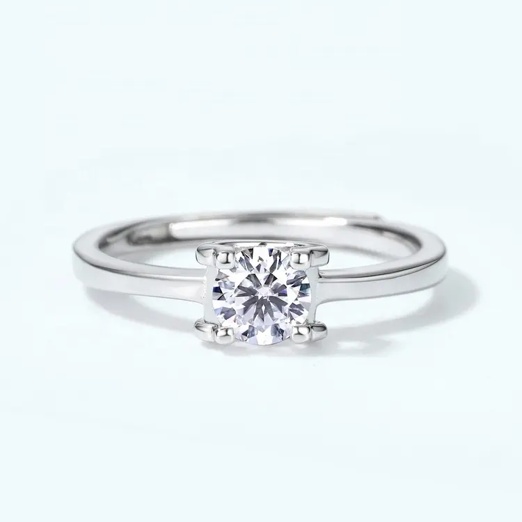 Moissanit-Ring 925 Sterlingsilber Verlobung Hochzeit Versprechen Schmuck VVS Diamantsring mit GRA-Zertifikat