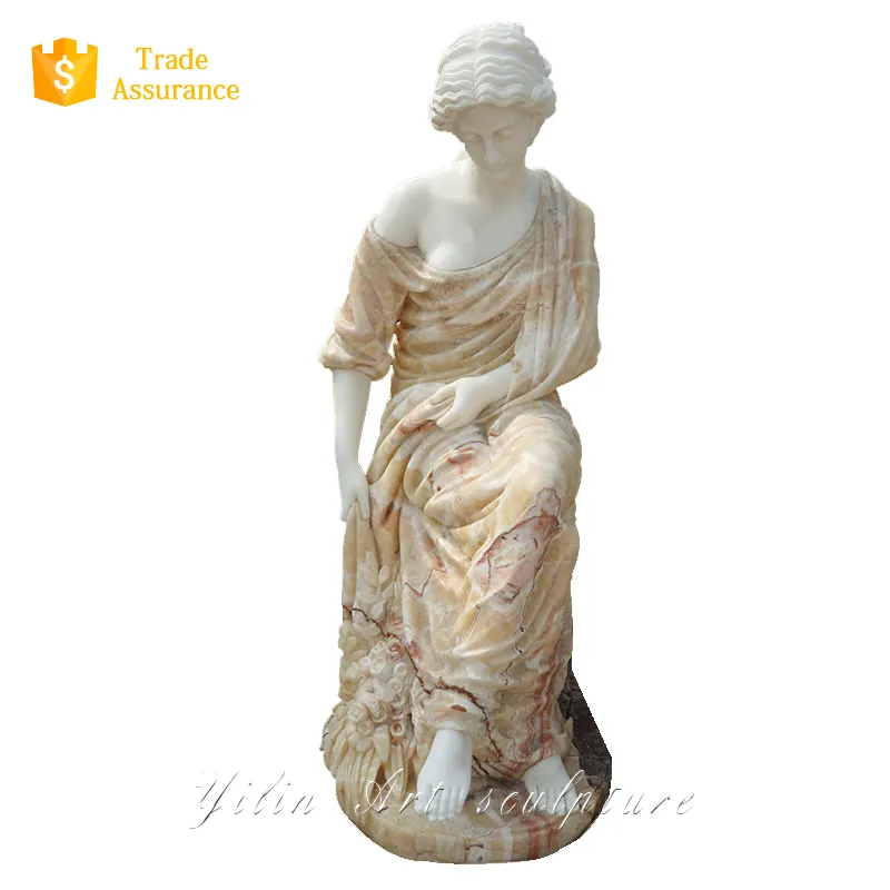 Escultura de mármol, figura de piedra de tamaño real, estatua de dama a la venta