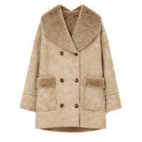 Manteau en fausse fourrure Boying pour femme, 100 % polyester, doublure polaire, écologique, teint uni, tissé, hiver, OEM ODM, vente en gros