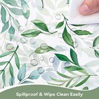 Nappe rectangulaire d'été imprimée à motif de feuilles, faite à la main, lavable, résistante aux taches et aux plis, anti-huile, 60x84 pouces, pour fêtes et cuisine