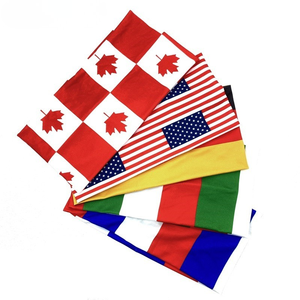 وشاح رأس رياضي من البوليستر بنمط العلم الوطني لمشجعي كأس أمريكا 2026 للولايات المتحدة وكندا والمكسيك، عصابة رأس مرنة بحافة عريضة - Product Image 6