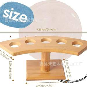 Plateau à glaces en bois simple en forme de cône pour usage domestique, présentoir pour restaurant de sushis, support de rangement pour rouleaux de sushis en bois massif - Product Image 4