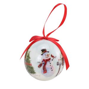 Decoraciones Navideñas, Bolas Redondas Pintadas a Mano, Modelo 75 273, Juego de Regalos para Árbol, Empaquetadas Individualmente, Decoupage - Product Image 2