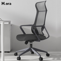 Chaise de bureau ergonomique moderne en maille, dossier haut, chaise de direction pivotante avec appui-tête et accoudoirs réglables