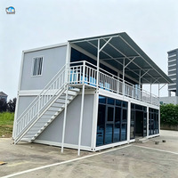 Construction rapide de maisons conteneurs modulaires en verre préfabriquées, portables, familiales, miniatures et en kit.