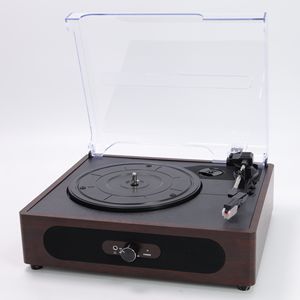 <span class=keywords><strong>Lecteur</strong></span> de disques vinyles en bois avec 2 haut-parleurs intégrés, <span class=keywords><strong>prix</strong></span> de gros OEM et ODM, prise en charge des petites commandes - Product Image 4