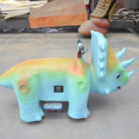 Modèle de scooter animatronique électrique personnalisé à monnayeur pour enfants, en forme de dinosaure, pour parcs d'attractions et centres commerciaux
