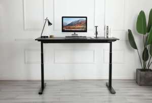 Bàn chơi game có thể điều chỉnh độ cao bằng điện, bàn máy tính xách tay có động cơ kép với đèn LED RGB - Product Image 3