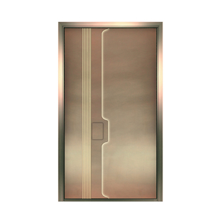 La <span class=keywords><strong>rencontre</strong></span> de la porte en cuivre minimaliste à la main en métal forgeage ciseau processus Villa ménage porte d'entrée antivol - Product Image 1
