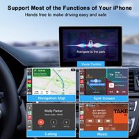 Fuallwin Wireless Carplay Android Auto Car Adapter Dual Band WiFi Easy Setup Support Online Upgrade Car Play Dongle pour Iphone