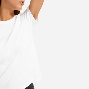 Maglietta <span class=keywords><strong>Polo</strong></span> donna taglie forti per allenamento sportivo attivo in tessuto cotone elasticizzato in tinta unita canotta corta - Product Image 5