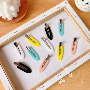 Barrette <span class=keywords><strong>plate</strong></span> sans couture Y2K mignonne couleur unie bonbon, accessoire de coiffure et de maquillage pour femmes et filles - Product Image 4