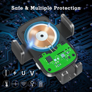 Meilleure vente 15W Charge rapide serrage automatique chargeur de voiture sans fil support de téléphone mains libres tableau de bord support de téléphone pour téléphone portable - Product Image 3