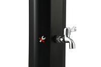 Kangrun 2025 Excellente Qualité Conception Populaire Assemblage Simple Dispositif de Température PVC Octogone Noir 35L Douche Solaire Extérieure