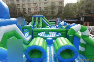 Nouveauté Lilytoys : Aire de jeux gonflable pour enfants, structure gonflable intérieure, Fun City, <span class=keywords><strong>parc</strong></span> à thème gonflable <span class=keywords><strong>vert</strong></span> pour l'extérieur - Product Image 4