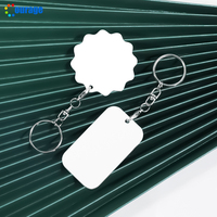 Porte-clés Vierge en Aluminium à Sublimation Double Face Blanc Imprimable, Blanks Porte-clés Métalliques Économiques pour Sublimation