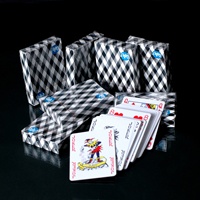 Cartes à jouer en papier à noyau bleu 300 g/m² avec logo personnalisé durable, pour la promotion, l'utilisation familiale, écologiques et recyclables