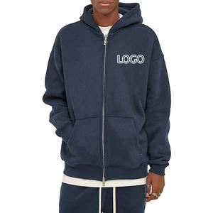 <strong>Oversized</strong> Zip up Hoodie Jacket Custom Design Heavy Cotton Hoodies <strong>Fluffy</strong> <strong>Jumpers</strong> for Men - Product Image 1