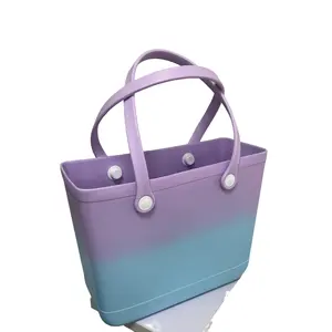 Nouveau été plage fourre-tout sacs femmes main grand toile fermeture éclair sac de plage avec poignée en corde de coton populaire