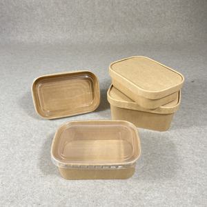 Contenedor Rectangular <span class=keywords><strong>de</strong></span> Papel Kraft para Alimentos, Apto para Microondas, Biodegradable, Ecológico, Desechable, <span class=keywords><strong>de</strong></span> Doble Pared, Impermeable, con Recubrimiento <span class=keywords><strong>de</strong></span> PE - Product Image 4