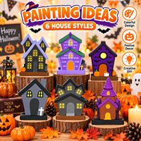 Kit de Bricolage pour Enfants Personnalisé de 6 Pièces : Figurines de Maison Hantée en Plâtre pour Halloween, Décoration d'Intérieur, Ornement, Cadeau