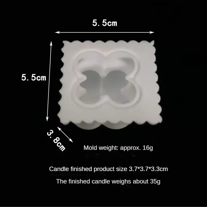 Orificio único pequeño (borde ondulado): 5,5*5,5*3,8 cm