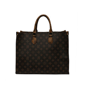 Sacs fourre-tout en cuir PU grande capacité pour femmes, motif géométrique imprimé, durables, portables, avec fermeture éclair – Vente en gros - Product Image 1