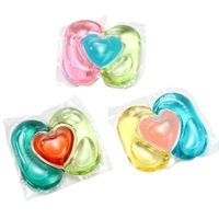 Perles de lessive à trois compartiments, trois-en-un, puissant détachant, parfum floral fruité longue durée, lessive ultra-concentrée