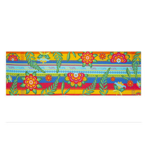 Runner da Tavola Excelsa Gipsy Soul in Cotone 45x140 Cm Multicolore Floreale Bohémien Stampato Lavabile per Uso Domestico - Product Image 1