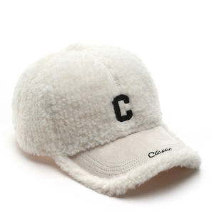 Caldo Cappello Invernale da Baseball in Lana di Agnello per Esterni e Viaggi Tinta Unita in Morbido Pile con Logo e Lettere Ricamate per Uomo e Donna - Product Image 6