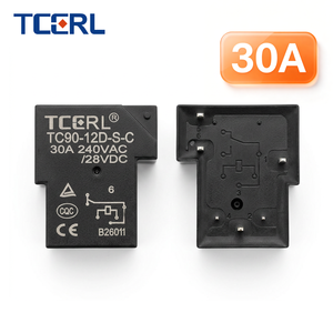 Relais de puissance PCB 30A 12V T90 certifié CE TUV, contact argenté, équivalent JQX-15F pour HF105F, pour fabricants européens d'UPS - Product Image 1