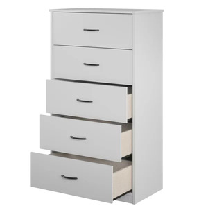Armoire de buffet pour le salon, <span class=keywords><strong>commode</strong></span> avec 5 tiroirs, <span class=keywords><strong>commode</strong></span> en bois design moderne à poignée dorée - Product Image 2