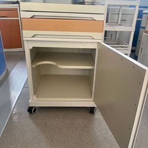 Mesa de Noche Integrada de Acero y Plástico para Hospital, con Superficie Móvil de ABS, Fácil de Limpiar, para Uso en Hospitales y Residencias de Ancianos - Product Image 4