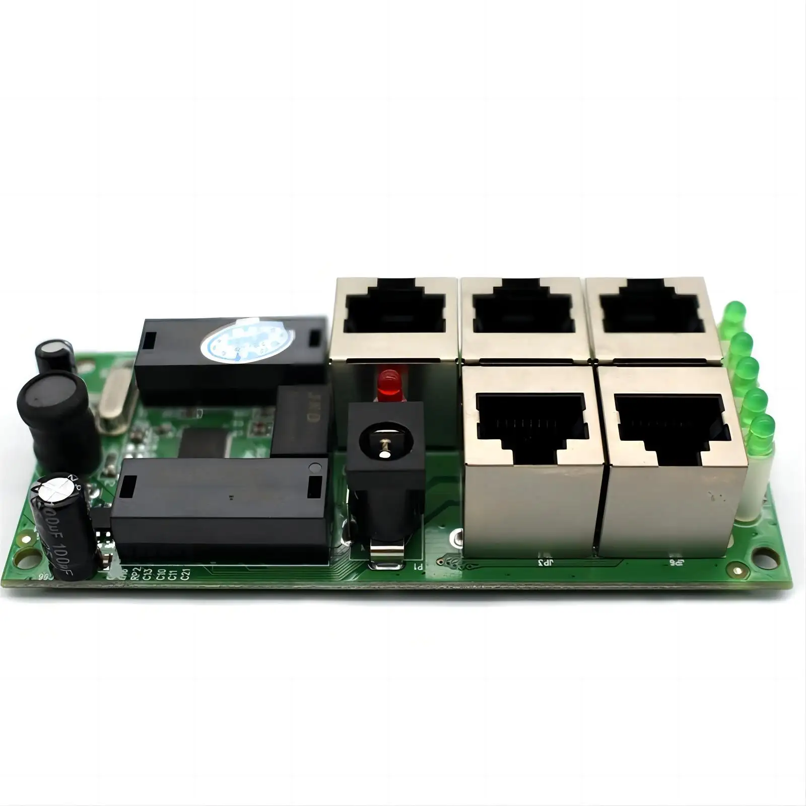 Mini conmutador Ethernet PCB 5 puertos 100Mbps conmutador de red doméstica módulo Ethernet para juegos OEM ODM