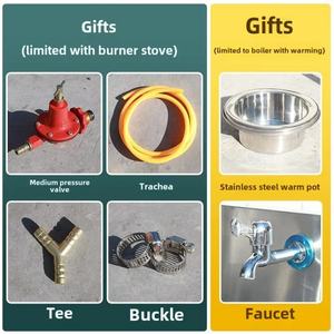 Fornello a <span class=keywords><strong>Gas</strong></span> Commerciale in Acciaio Inox a Fuoco Singolo o Doppio ad Alta Potenza, Piano Cottura da Cucina a Risparmio Energetico per Ristoranti, Forno a <span class=keywords><strong>Gas</strong></span> a Fuoco Vivo - Product Image 4