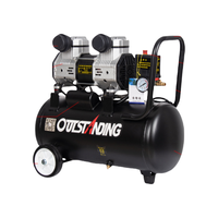 Compresseur d'air portable industriel 8L 10L 30L, petit, silencieux, type piston, avec alimentation 220V AC, moteur refroidi par air, sans huile, méthode de refroidissement