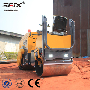 รถบดถนนแบบดรัมเดี่ยว SFJX Xinsda Machinery สีเหลือง พร้อมเครื่องยนต์ สำหรับงานก่อสร้าง - Product Image 3