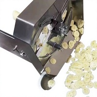 Machine à trancher les bananes plantains électrique automatique personnalisée avec logo, en acier inoxydable, capacité 300-500 kg/h, garantie 3 ans, certifiée CE