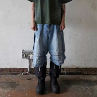 Nouveaux shorts cargo en maille unie pour hommes et femmes, mi-longueur, pour le printemps et l'été, avec fermeture éclair à glands et design à moustaches