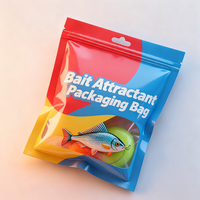 Sacs d'appâts de pêche en PE transparents thermoscellés avec impression personnalisée, vente en gros, résistants à l'humidité, emballage de leurres robuste
