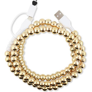 สายชาร์จ USB เป็น USB-C 60W ยาว 3.3 ฟุต สีขาวมุก สายชาร์จโทรศัพท์แบบมีลูกปัด สายชาร์จเร็ว Type C สำหรับ <span class=keywords><strong>iPhone</strong></span> 17 15 - Product Image 1